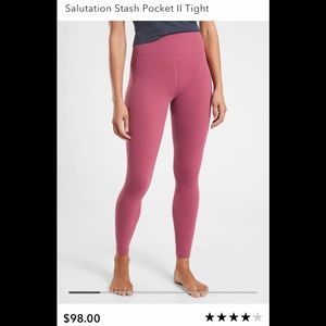 ATHLETA S- Lightly Worn -Stash Pocket 7/8 Tight II